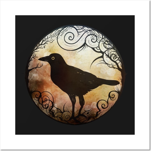 All Hallow's Eve Crow Wall Art by directdesign